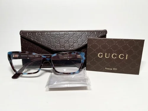 GUCCI GG3559 Havana Blue/Brown Eyeglasses With Case NEW
